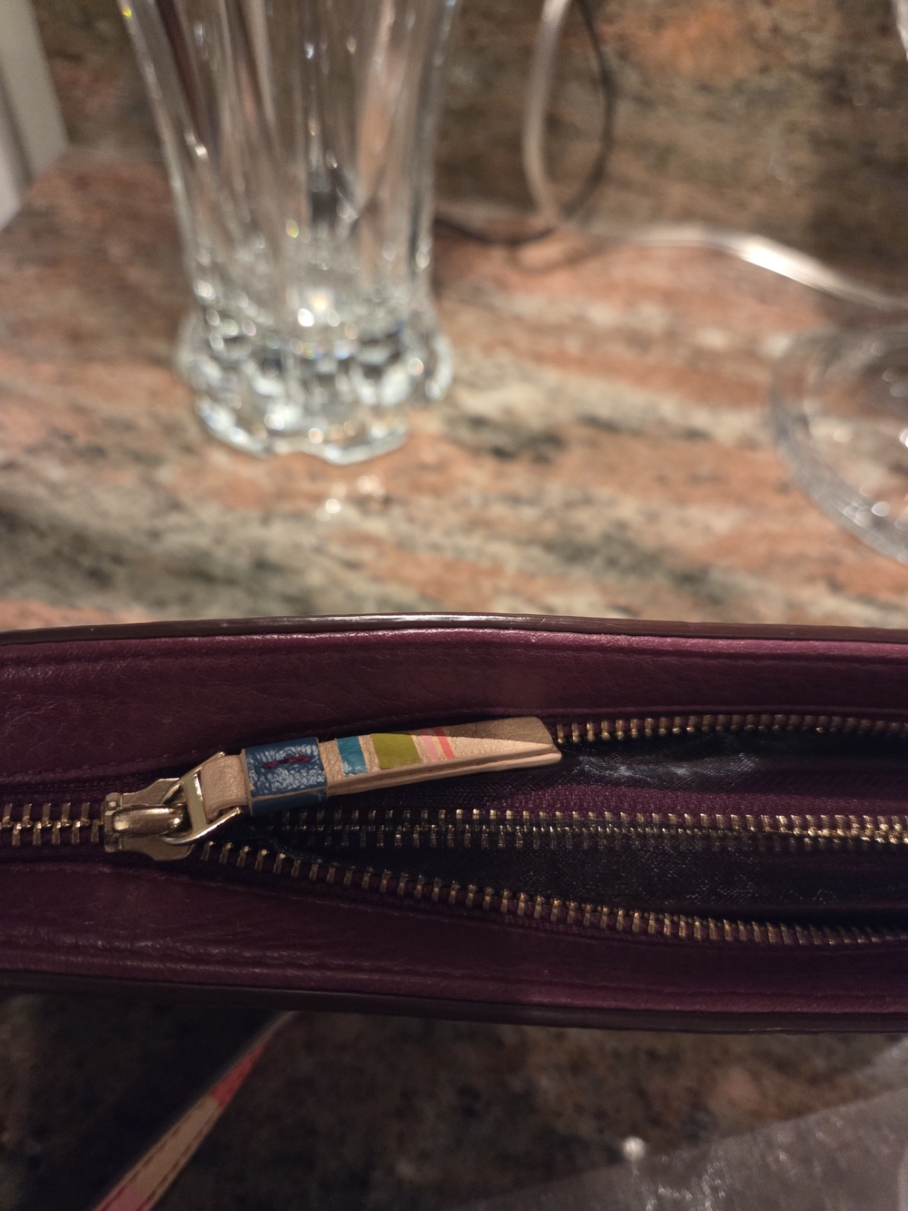 Tory Burch Berry-Burgundy Leather Crossbody Bag and Wallett Set - Picture 8 of 8